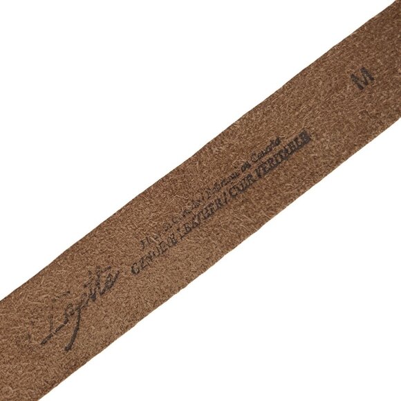 Handmade Leather Belt Vegetable Tanned Brass Buckle - Picture 4 of 8